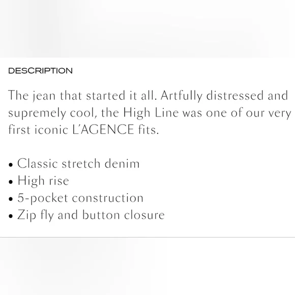 NWT L'Agence "High Line Skinny" Jeans Classic Vintage Stripe Destruct Blue 27 - Picture 13 of 14